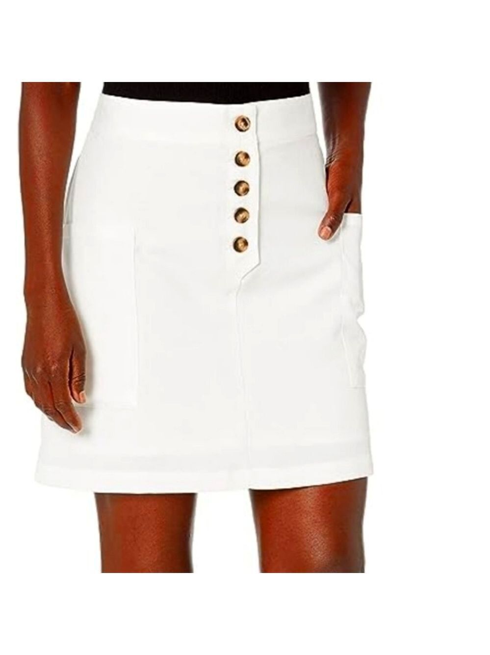 MUD PieWomen's Flynn Button Fly White  Skirt NWT Size XS